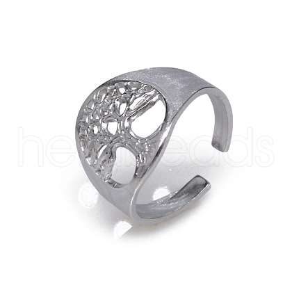 Adjustable Stainless Steel Cuff Rings PW-WG899EE-01-1
