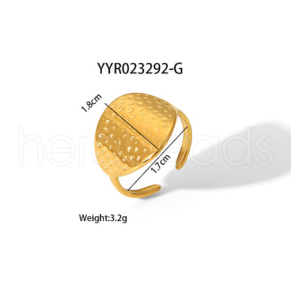 Geometric Stainless Steel Open Cuff Rings with Irregular High-end Feel NH8943-1-1