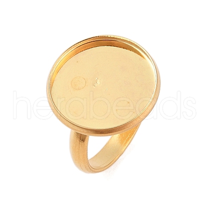 Adjustable 304 Stainless Steel Finger Rings Components X-STAS-L193-G-16mm-1