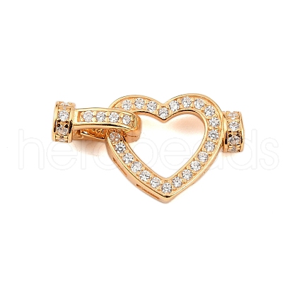 925 Sterling Silver Micro Pave Clear Cubic Zirconia Fold Over Clasps STER-P060-42G-1