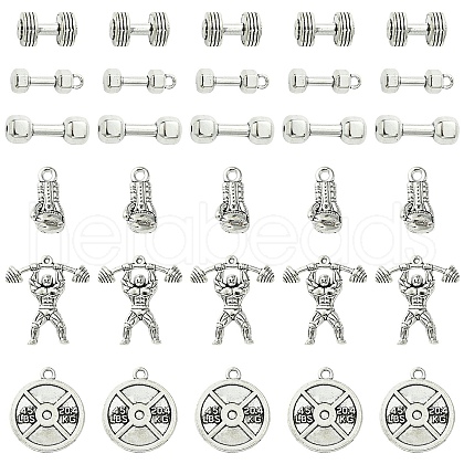DIY Sport Theme Tibetan Style Alloy Making Finding Kit DIY-YW0008-72-1