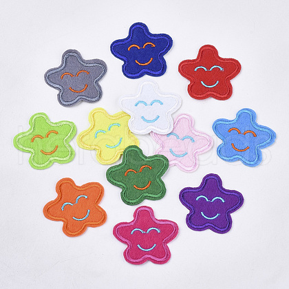 Computerized Embroidery Cloth Iron On/Sew On Patches AJEW-S076-011-1