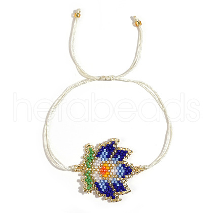 Exquisite Handmade Beaded Lotus Bracelet with Chinese Style Design EK5848-1-1