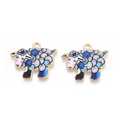 Alloy Enamel Pendants PALLOY-CJC0009-01A-1