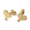 Ion Plating(IP) 304 Stainless Steel Stud Earring Findings STAS-I206-83G-2