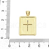 Brass Micro Pave Clear Cubic Zirconia Pendants KK-I723-14G-3