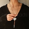 Alloy Pendant Necklaces with  Synthetic Turquoise NJEW-A022-02B-1