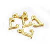 Golden Plated Alloy Letter Pendants X-PALLOY-J718-01G-L-2