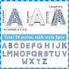 SUNNYCLUE 52Pcs 26 Styles Alloy Rhinestone Slide Charms FIND-SC0009-81A-2