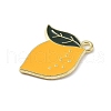Golden Plated Alloy Enamel Pendants FIND-M015-01G-B-2