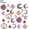 45Pcs 9 Styles Alloy Enamel Pendants ENAM-YW0004-13-1