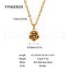 Stainless Steel Rose Pendant Necklaces for Women UH3805-2-1