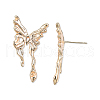 Brass Stud Earring Findings KK-N232-429LG-B-3