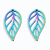 Ion Plating(IP) 201 Stainless Steel Pendants STAS-N098-113M-3