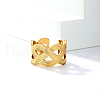 Stainless Steel Irregular Cross Open Cuff Ring for Daily Vacation Holiday Accessory CK8192-1