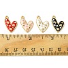 8Pcs 4 Colors Alloy Enamel Pendants ENAM-FS0001-63-4