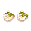 Marine Animals Alloy Enamel Pendants ENAM-T022-34D-1