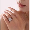 304 Stainless Steel & Cubic Zirconia Finger Rings for Women FS-WG99359-05-1