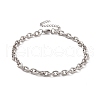 Non-Tarnish 304 Stainless Steel Cable Chain Bracelet for Men Women BJEW-E031-01P-01-1