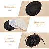 Fingerinspire 3Pcs 3 Colors Linen Mini Hat Fascinator Base AJEW-FG0004-04-4