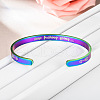 Inspirational Stainless Steel Cuff Bangles for Men Women FS-WG0E735-03-1