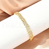 Sparkling Heart Cubic Zirconia Cuff Bangle BJEW-D448-15G-RS-4