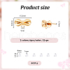 Unicraftale 12Pcs 2 Colors Brass Stud Earring Findings KK-UN0001-95-3