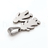 Tarnish Resistant Valentine's Day 304 Stainless Steel Pendants STAS-I136-01P-2