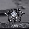 Alloy Rhombus Finger Rings Sets for Women PW-WG6B254-01-1