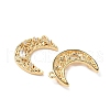 Brass Micro Pave Clear Cubic Zirconia Pendants KK-S531-18G-2