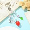 Acrylic & Glass Pendant Keychains KEYC-FZ00008-2