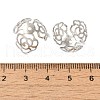 Rack Plating Brass Flower Bead Caps KK-K381-03P-3