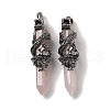 Natural & Synthetic Mixed Stone Pointed Big Pendants G-D069-01AS-2