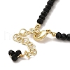 Mother's Day Jewellery Natural Pearl & Glass & Brass Beaded Bracelet BJEW-C051-09G-3