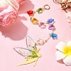 Brass & Transparent Epoxy Resin Fairy Pendant Decoration HJEW-JM02635-01-2