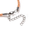 Braided Leather Cord Bracelet Making MAK-L018-05G-3