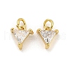 Brass Cubic Zirconia Pendant KK-G490-30G-1