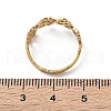 Ion Plating(IP) 201 Stainless Steel Hollow Out Dog Paw Prints Adjustable Ring for Women RJEW-K238-10G-4