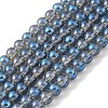 Transparent Electroplate Glass Beads Strands GLAA-T032-T4mm-C03-1