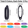 Gorgecraft 18Pcs 9 Styles Silicone Pendant SIL-GF0001-51A-2