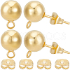 Beebeecraft 20Pcs 304 Stainless Steel Round Post Stud Earring Findings STAS-BBC0004-76-1