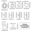 CHGCRAFT 10 Sets 5 Styles 304 Stainless Steel Toggle Clasps STAS-CA0001-75-2