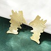 Brass Stud Earrings EJEW-M066-02G-1