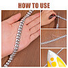 Rectangle Plastic Beaded Trimming DIY-WH0656-36A-4