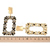 304 Stainless Steel Glass Dangle Stud Earrings EJEW-M095-13G-02-3