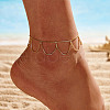 925 Sterling Silver Anklet AJEW-Z029-09G-3