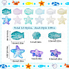SUNNYCLUE 120Pcs 12 Style Transparent Spray Painted Glass Beads GLAA-SC0001-72-2