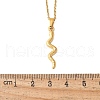304 Stainless Steel Snake Pendant Necklaces for Women Men NJEW-Z063-03G-01-3
