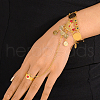 Elegant Classical Copper Plated Gold Coin Lady Finger Bracelets FW5693-3