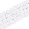 Frosted Opaque Glass Beads Strands GLAA-T032-P6mm-MBB02-2